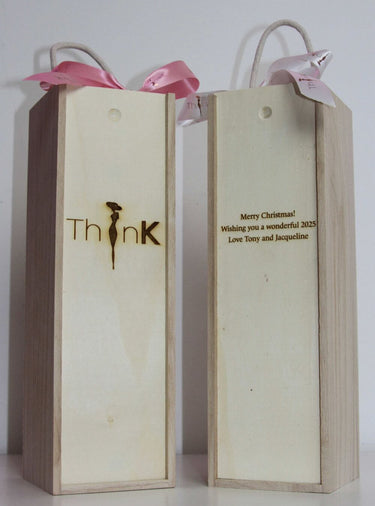 Branded wooden box for christmas gift